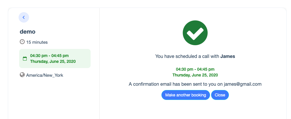 Confirmation Page Setup EasyCalendar EasyCalendar Help