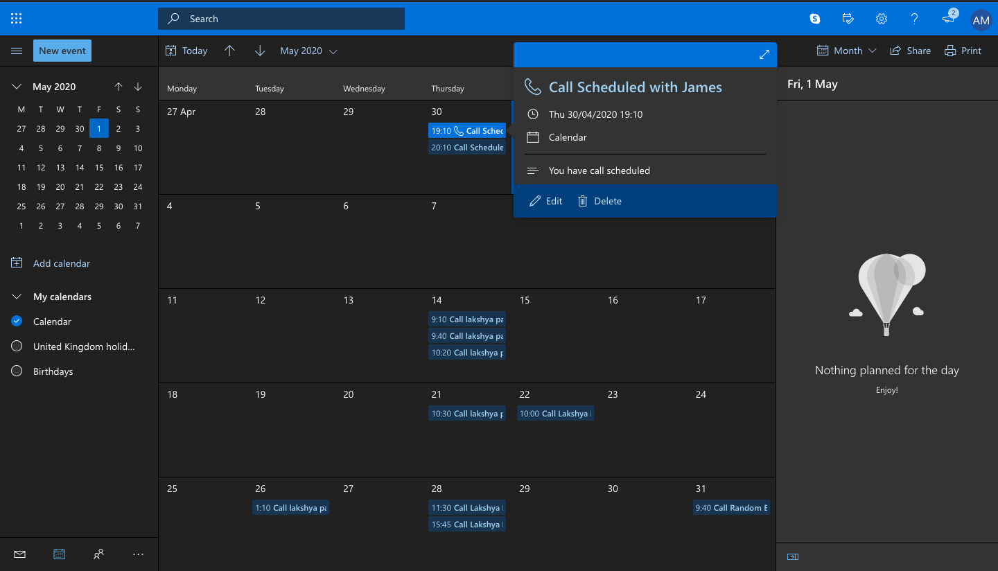 Outlook Integration: EasyCalendar