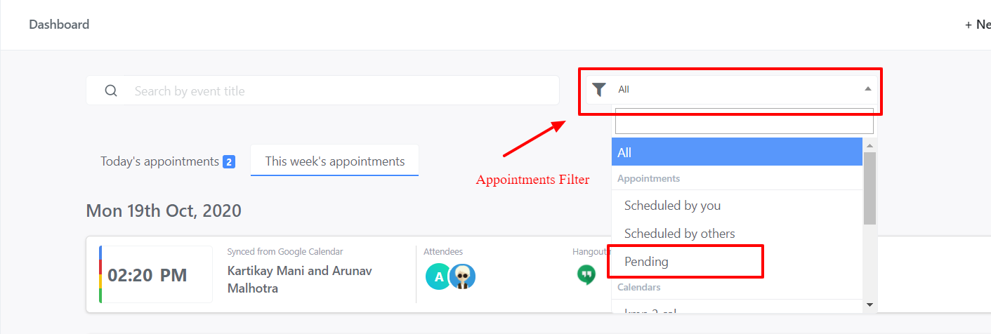 appointment dashboard